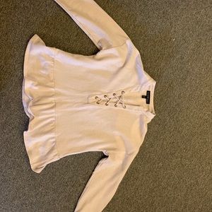 Cream peplum sweater